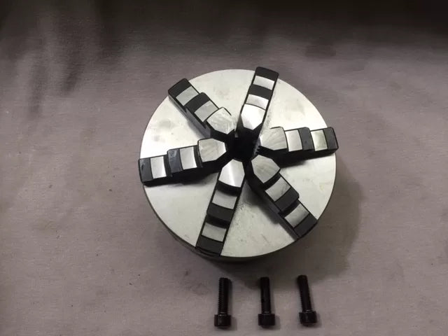 6-Jaw Lathe Chuck (Back Plate) - 130mm Diameter , 35mm Bore