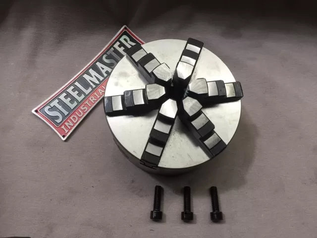 6-Jaw Lathe Chuck (Back Plate) - 130mm Diameter , 35mm Bore