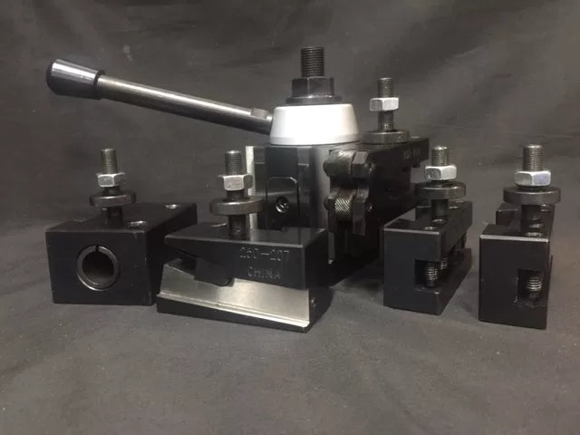 Lathe Quick Change Tool Post Set, 6-Piece, Suits 360mm Swing