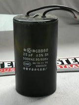 Motor Run Capacitor (CBB60) 25uF 500VAC - Suits SM-1440B 240V Lathe