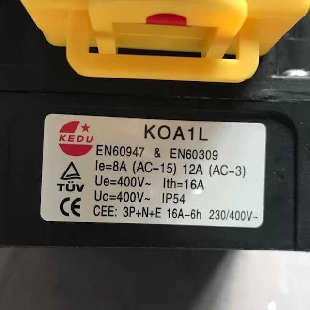 Overload Protection Switch Complete (P/No 83) 415V for SM-BL150 Belt Linisher