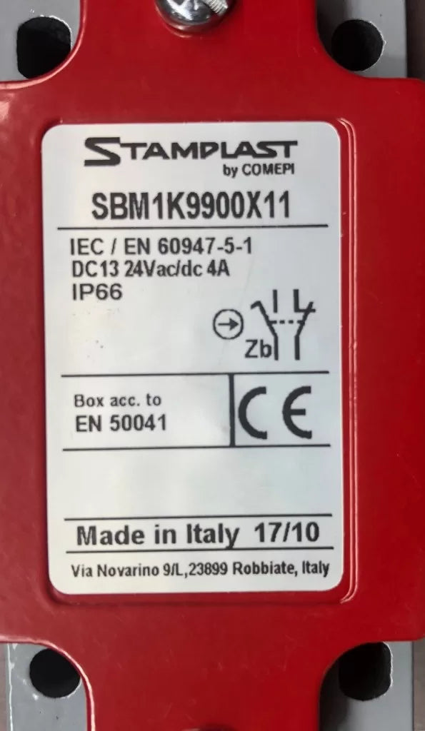 Plate Curving Roller Safety Switch