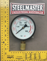 Pressure Gauge 0-1000 Bar / 0-14000 PSI