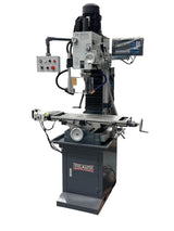 Geared Drive Mill Drill With DRO, Coolant, Power Head Up & Down