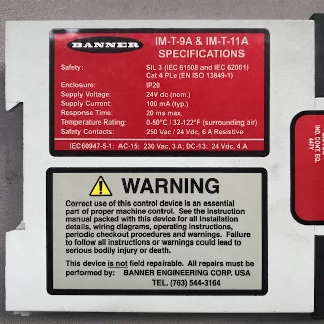 Pressbrake Banner Safety Relay IM-T-11A to suit SM-PB