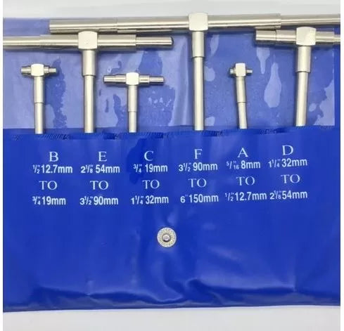 Telescopic Gauge Set, 8mm - 150mm Measuring Range
