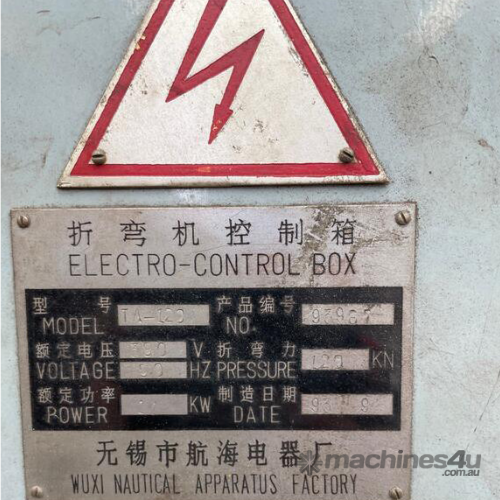 Hydrabend Pressbrake 3700 x 120T – Used