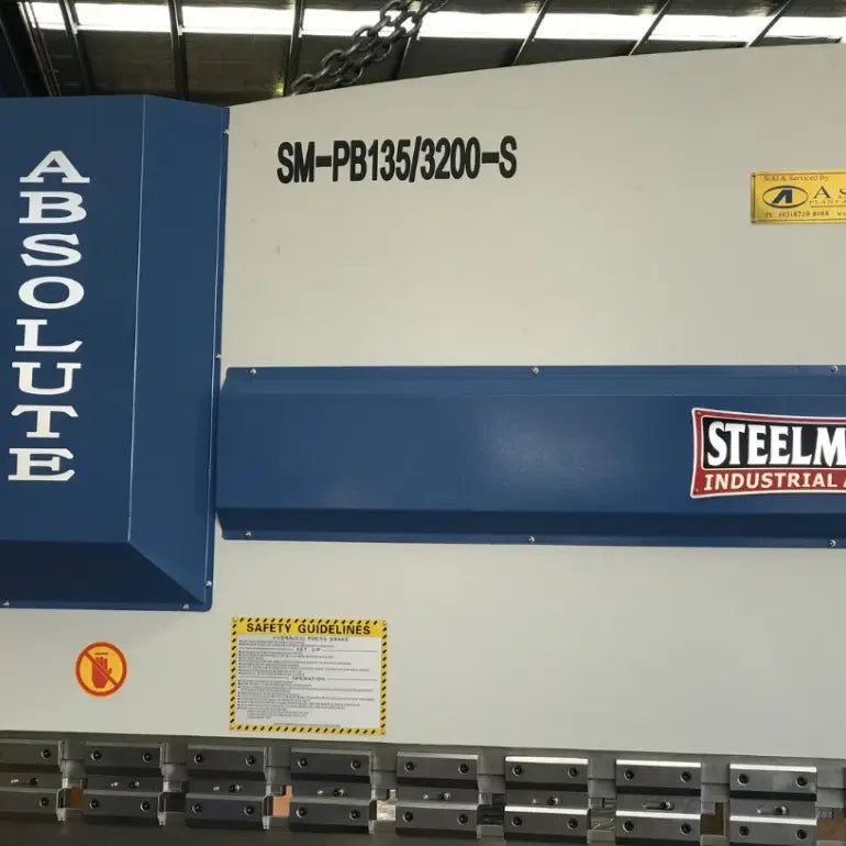 Absolute NC Hydraulic Pressbrake 3200mm x 135Ton. 2 Axis Estun E21 Controller