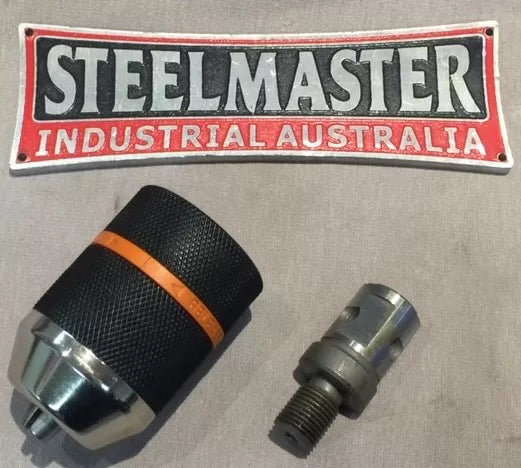Magnetic Base Drill Mini Set with 1-13mm Keyless Chuck & Adaptor