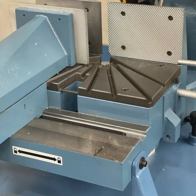 Semi-Automatic Hydraulic Double Mitre Bandsaw, 360mm RHS x 270mm Round Capacity