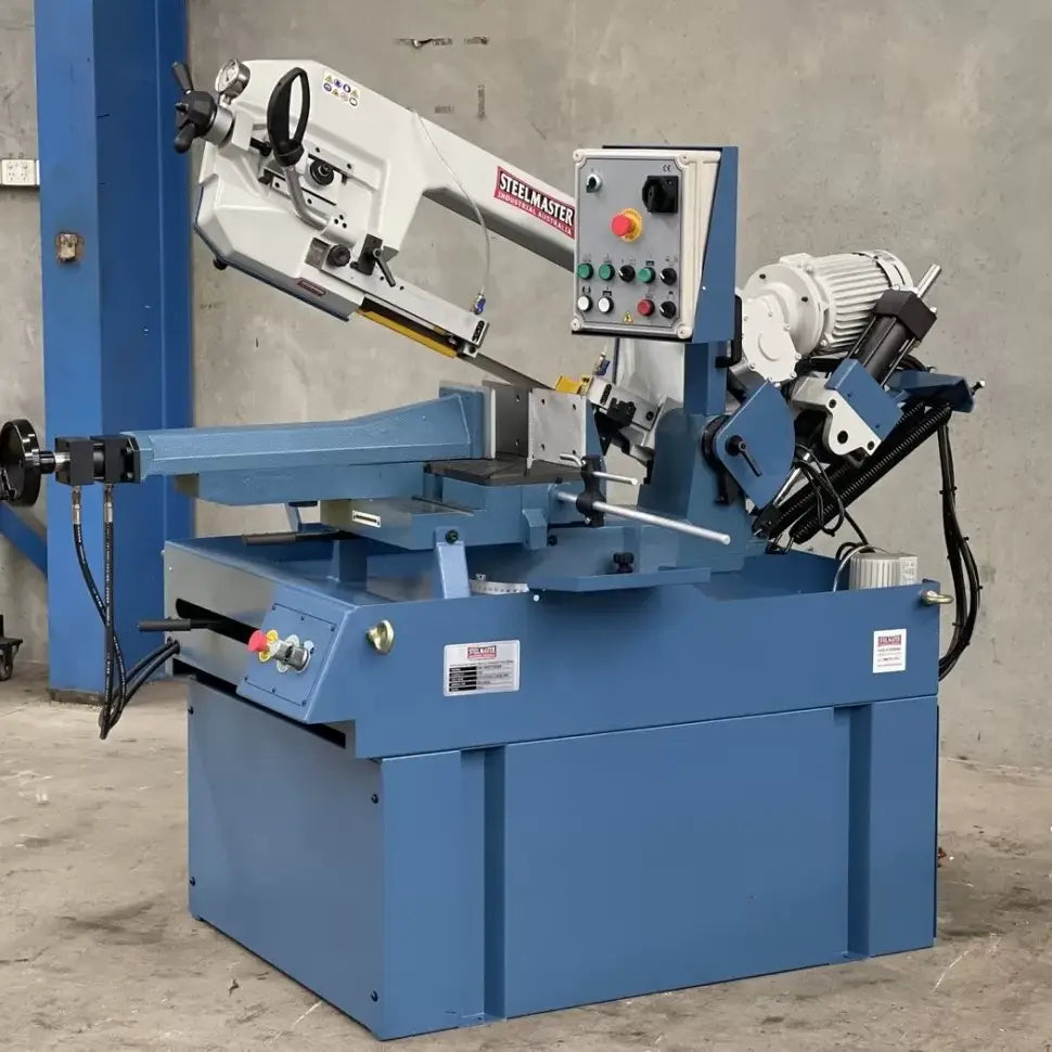 Semi-Automatic Hydraulic Double Mitre Bandsaw, 360mm RHS x 270mm Round Capacity
