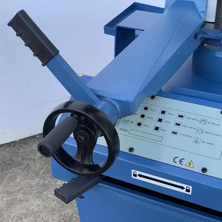 SM-HBS270N Bandsaw 240 Volt Mitre Cut 245mm X 180mm Capacity Front Control Panel