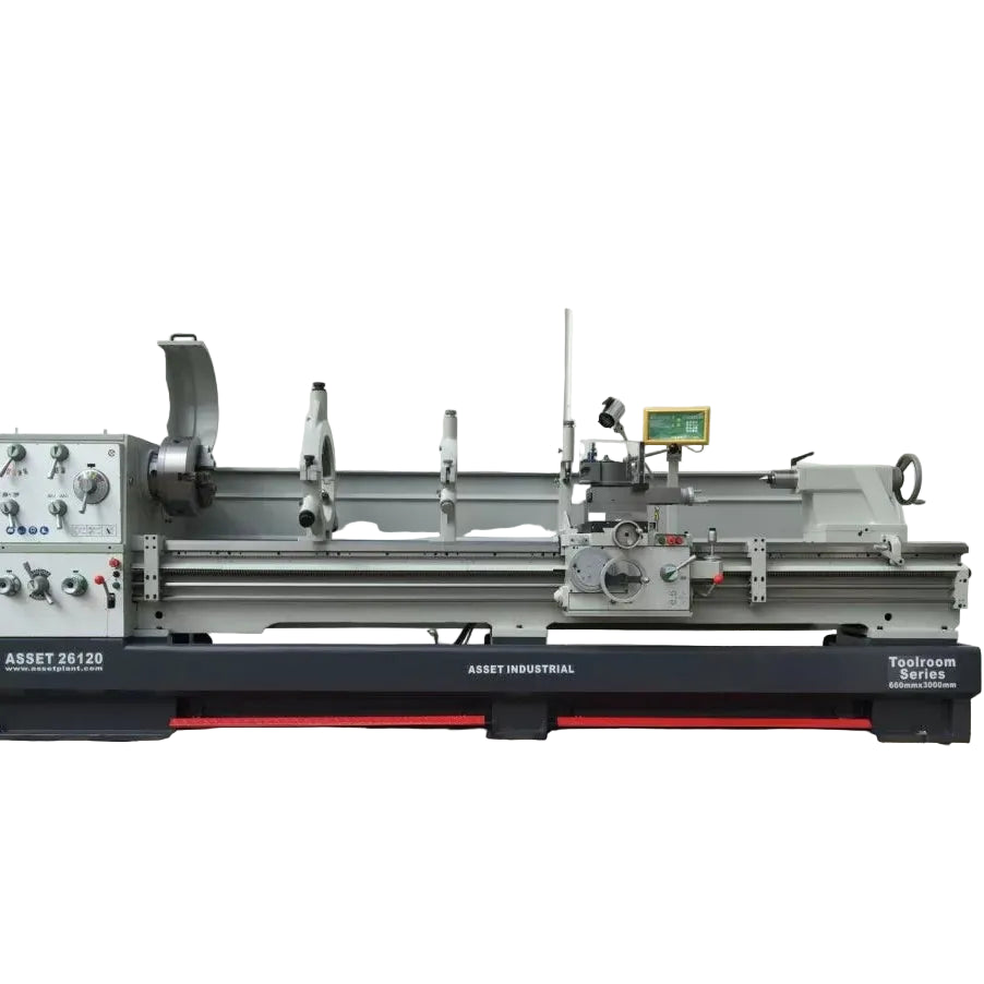 ASSET 26120 - Big Bore Lathe with Rapid Saddle - 3000mm Centres , 660mm Swing , 105mm Bore
