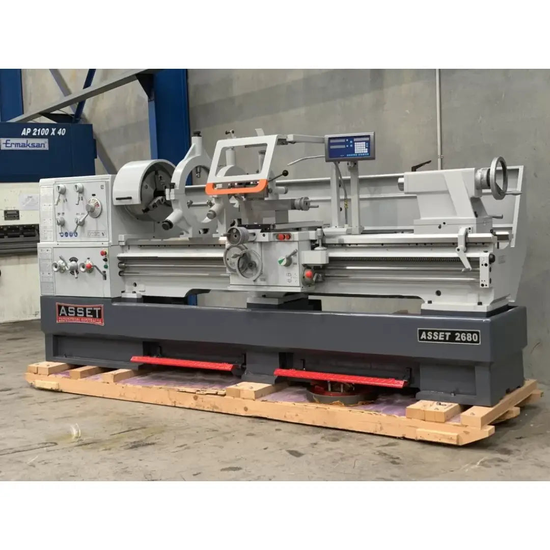 ASSET 2680 - Big Bore Lathe with Rapid Saddle - 2000mm Centres , 660mm Swing , 105mm Bore