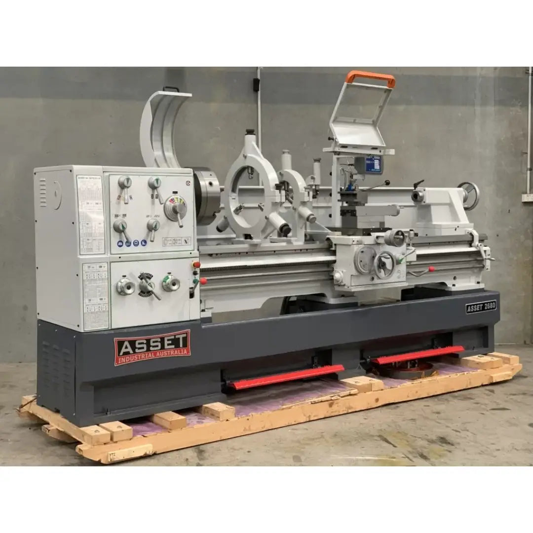 ASSET 2680 - Big Bore Lathe with Rapid Saddle - 2000mm Centres , 660mm Swing , 105mm Bore