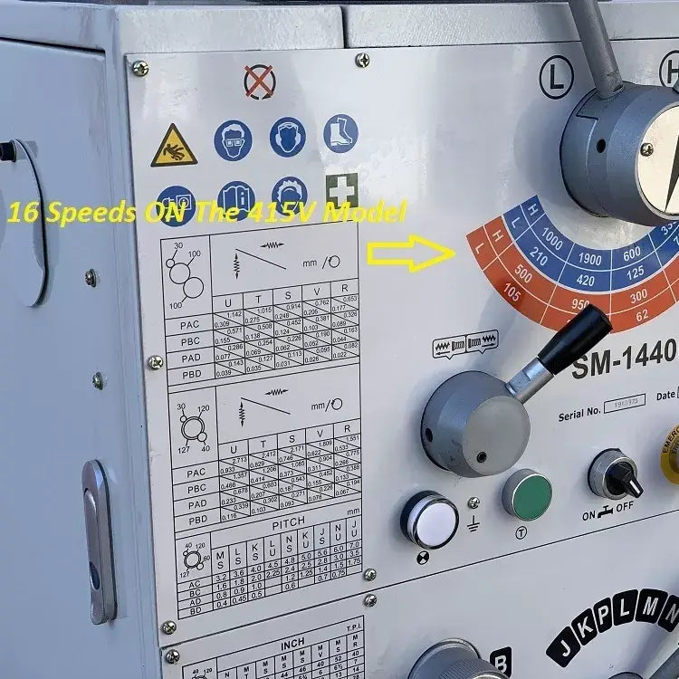 SM-1440B Centre Lathe (415V) - 1000mm Centres , 356mm Swing , 51mm Bore