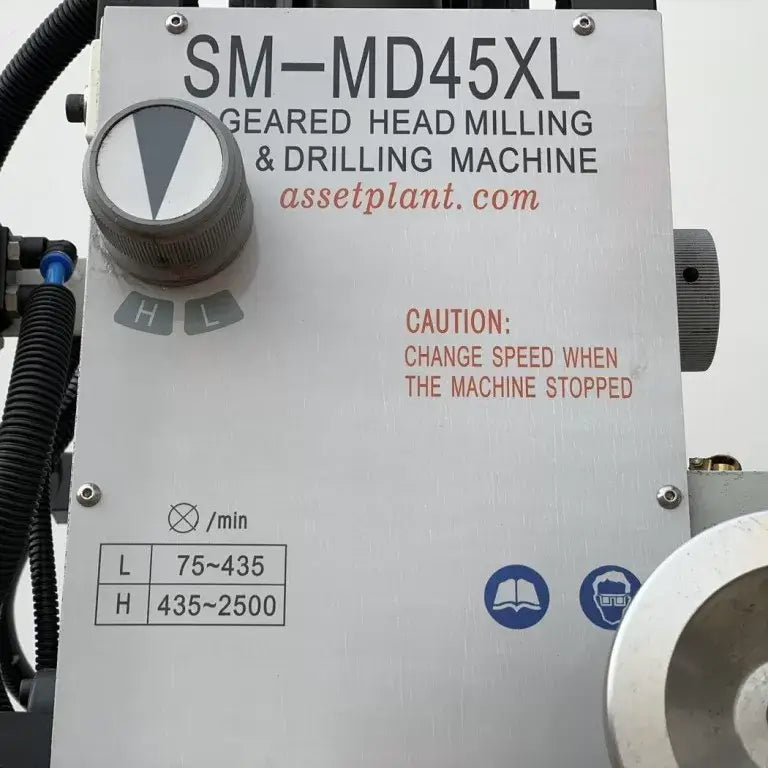 Mill Drill with DRO, Geared Drive Mill Drill With Power Draw Bar, Coolant, Power Head Up & Down