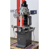 Geared Drive Mill Drill with DRO, Coolant, Dovetail Guides, Power Head Up & Down. Power Drawbar.