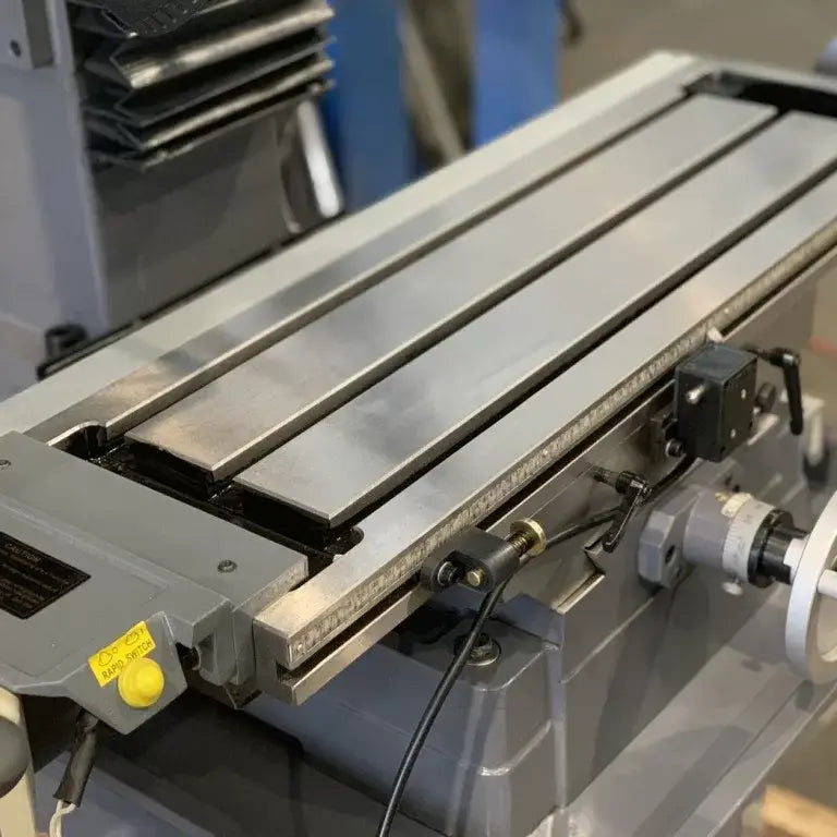 Geared Drive Mill Drill with DRO, Coolant, Dovetail Guides, Power Head Up & Down. Power Drawbar.