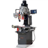 Mill Drill with DRO, Geared Drive Mill Drill With Power Draw Bar, Coolant, Power Head Up & Down