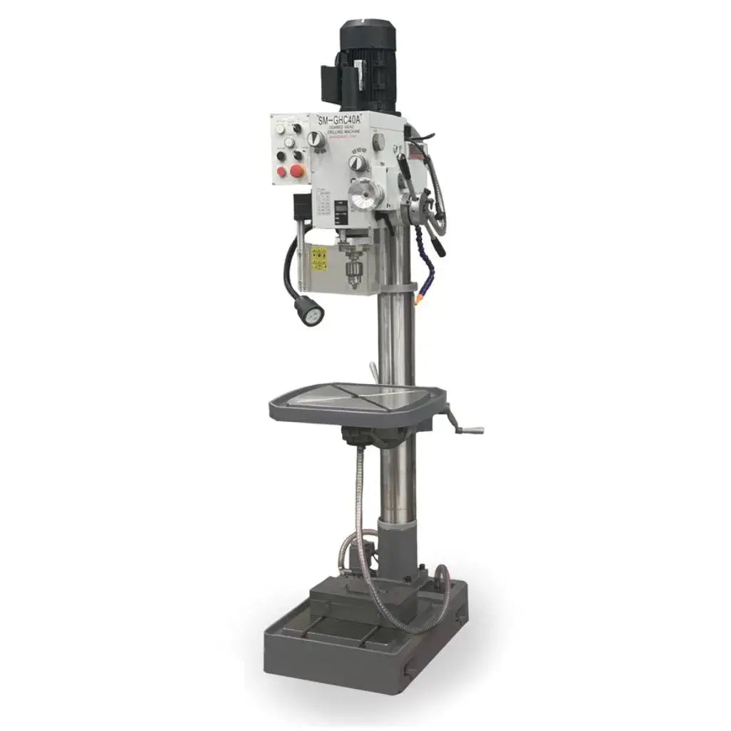 SM-GHC40A Geared Head Drill 415V Power Feed Coolant Digital Display