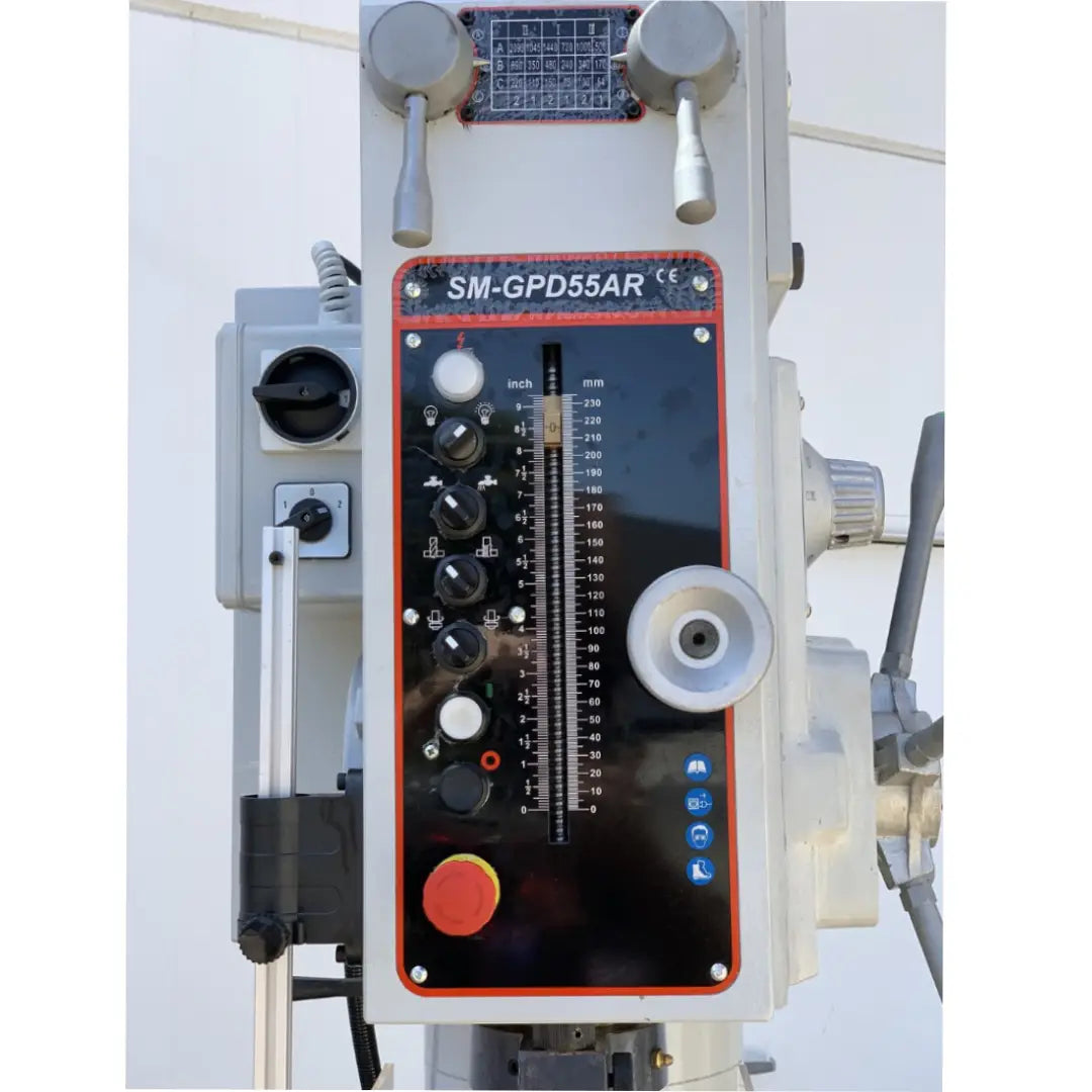 Geared Head Drill, 55mm Capacity, Power Feed & Table, 415V