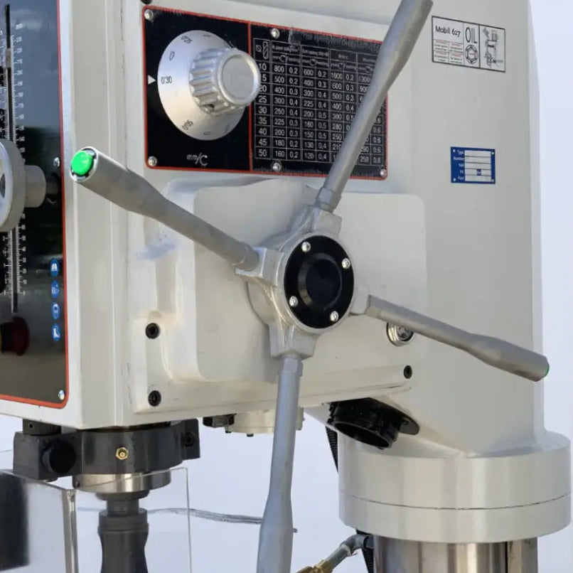 Geared Head Drill, 55mm Capacity, Power Feed & Table, 415V