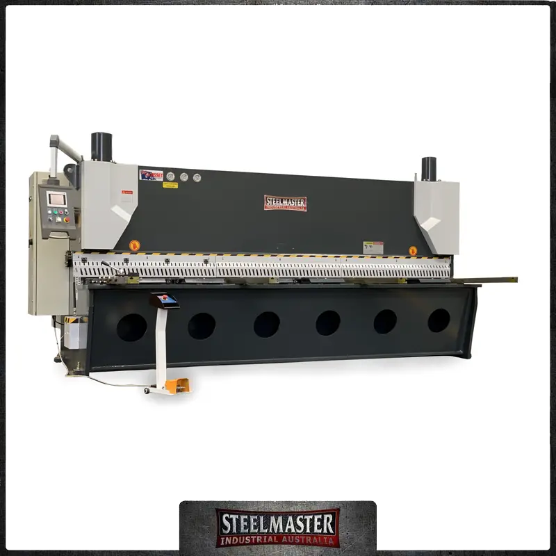 Guillotine Vari Rake 4000mm x 8mm, Rear Pneumatic Sheet Support