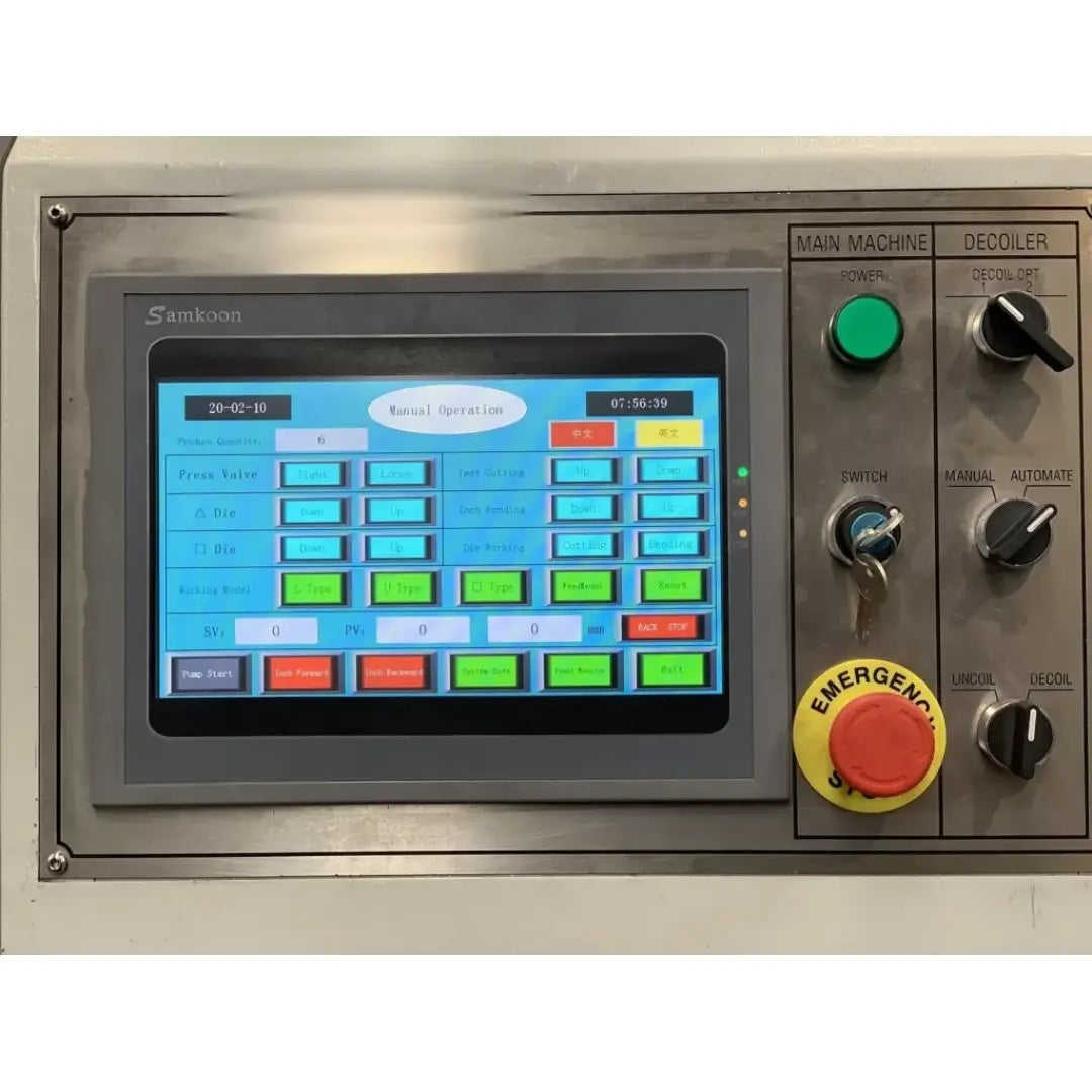 HVAC Automatic Duct Line Model: AML-1 – 1550mm Wide, Decoiler / Straightener /Grooving/Shearing