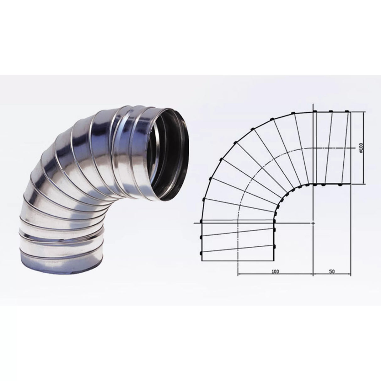 HVAC/Sheetmetal Ducting Spiro Gorelocker Combo. Steelmaster Model: GL-Combo-1250, 100mm ~ 1250mm
