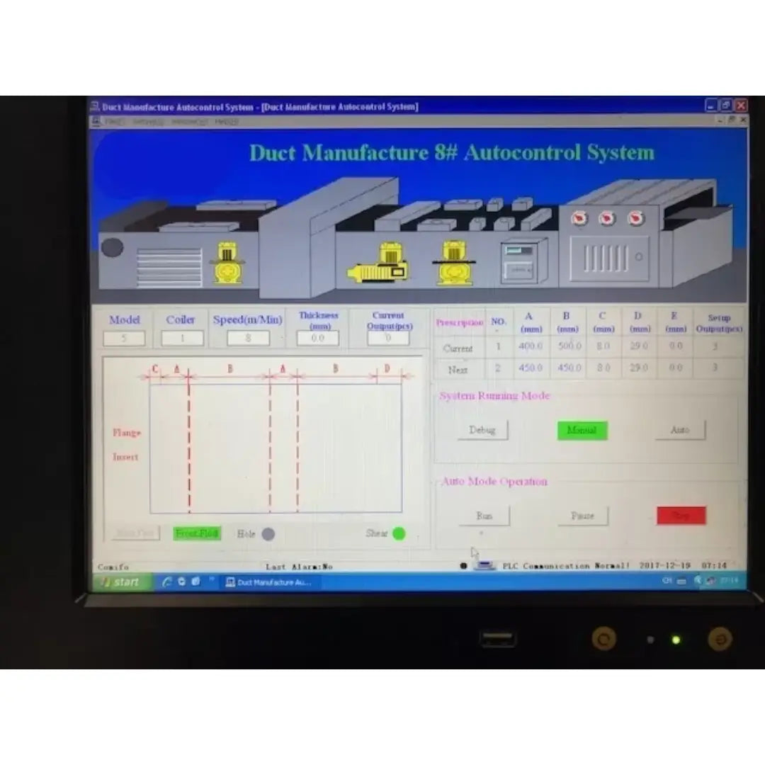 HVAC Duct Production Line. Model: SM-Auto Pro CAL-6-1.2-1600- Compact Series. 9 Function Heavy Duty