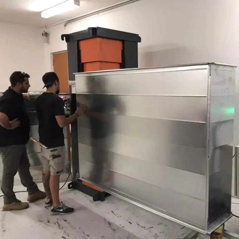 HVAC – Vertical Duct Seam Closing Machine - Steelmaster Model: VDSC-1600, 1000mm ~ 1550mm Range