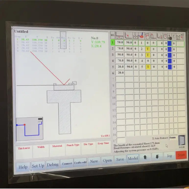 ULTIMO CNC Pressbrake 4000mm x 135Ton. 2 Axis Graphical CNC Controller, Precision Servo Drive.