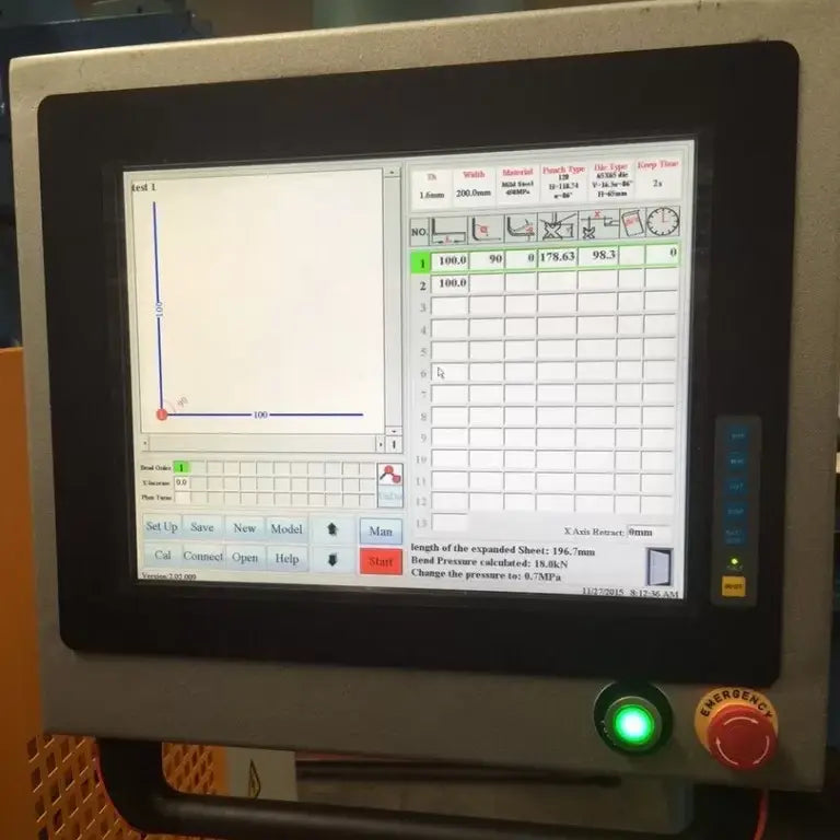 ULTIMO CNC Pressbrake 2500mm x 70Ton. 2 Axis Graphical CNC Controller, Precision Servo Drive.