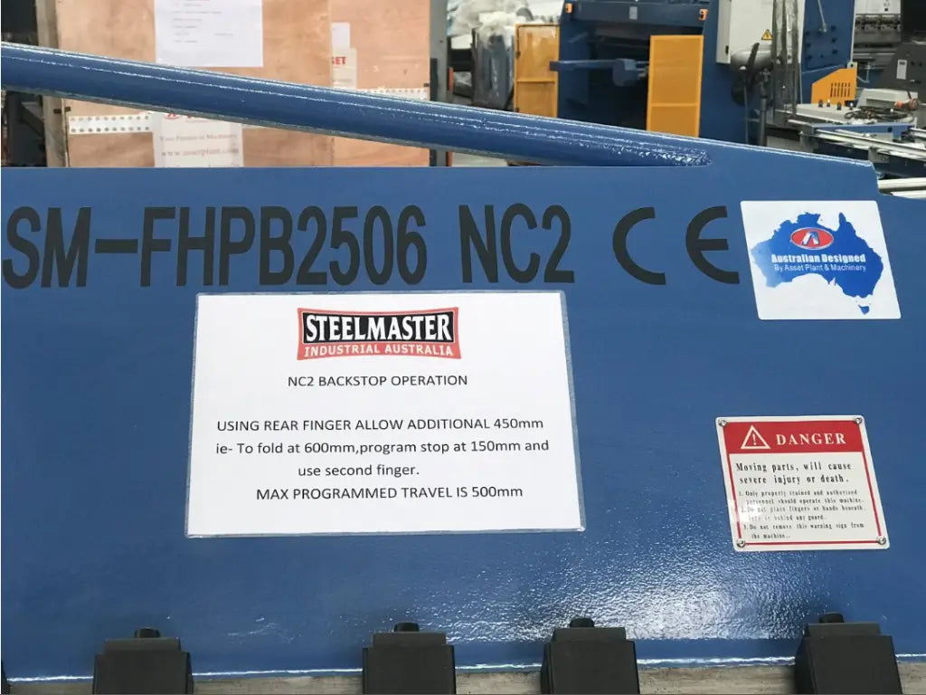 Panbrake Folder, Full Hydraulic, 2500mm x 5mm with NC2 Programmable Angle Controller