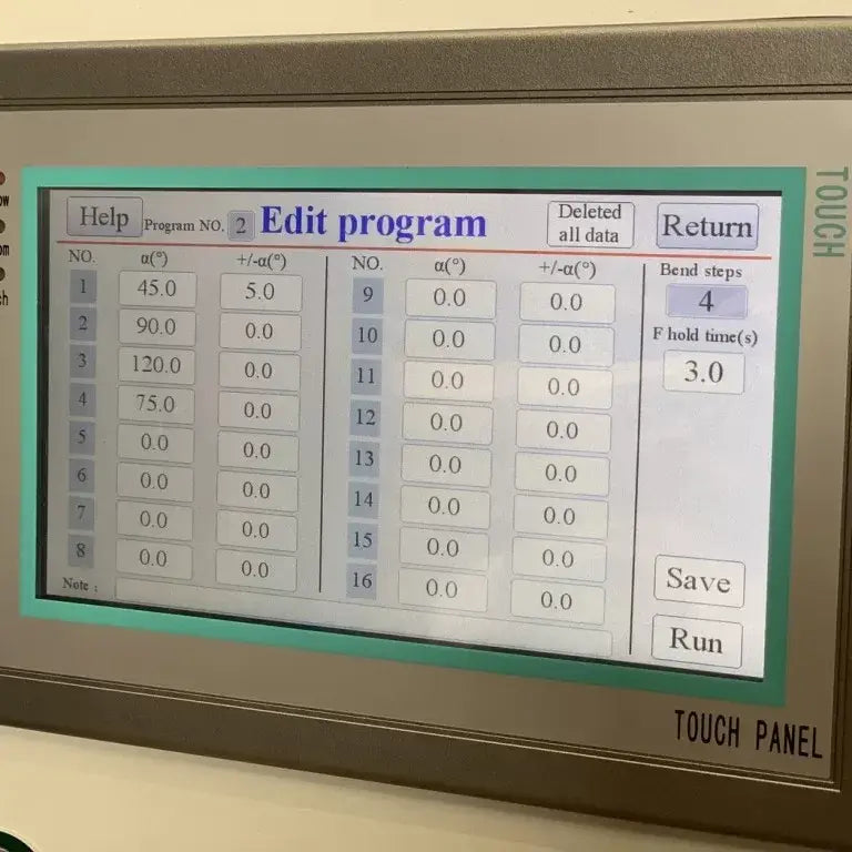 Panbrake Folder, Full Hydraulic, 4000mm x 4mm with NC1 Programmable Angle Controller
