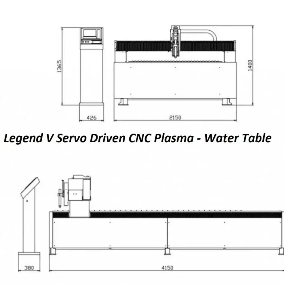 Plasma CNC – STEELTAILOR LEGEND V – 1500mm x 3000mm, Water Table & Etching Head, 10.5” LED Monitor