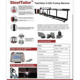 Plasma CNC – STEELTAILOR TUBETAILOR-2 - CNC Plasma Profiler, 80mm ~ 400mm Diameter x 6000mm Long.
