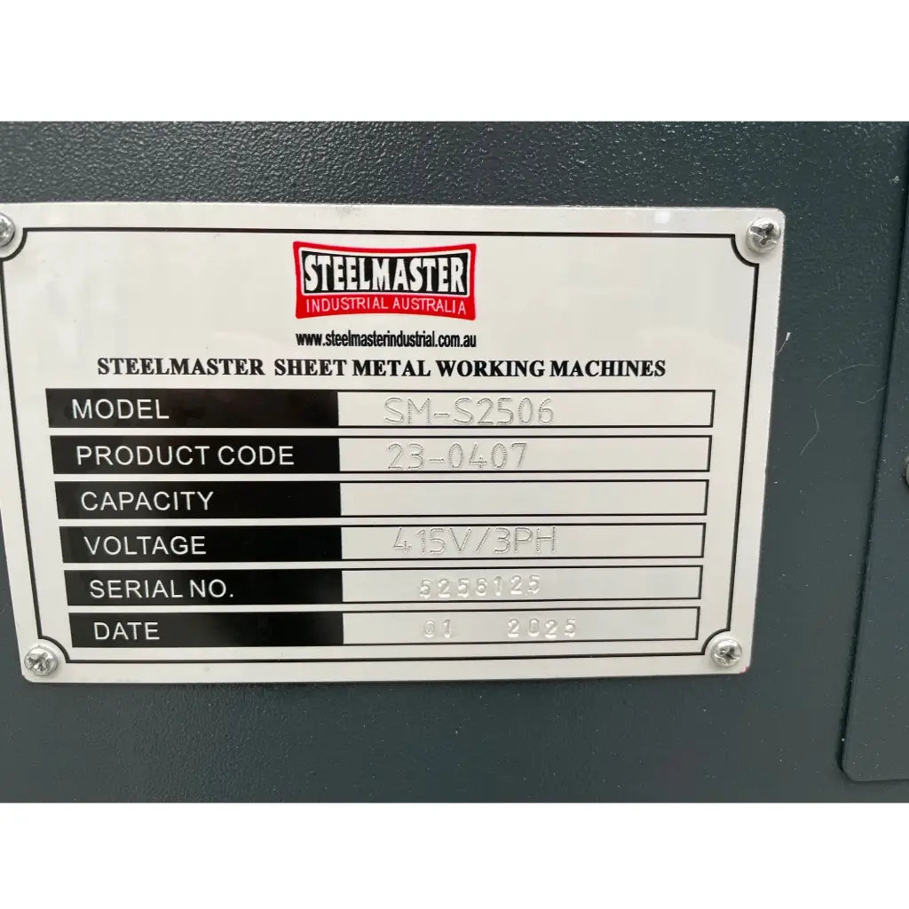 Plate Curving Roller, 2500mm x 4mm, Motorised Pinch Type Operation