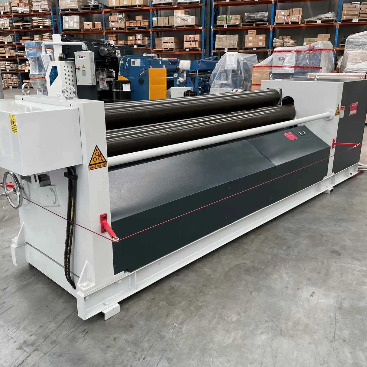 Plate Curving Roller, 2500mm x 4mm, Motorised Pinch Type Operation