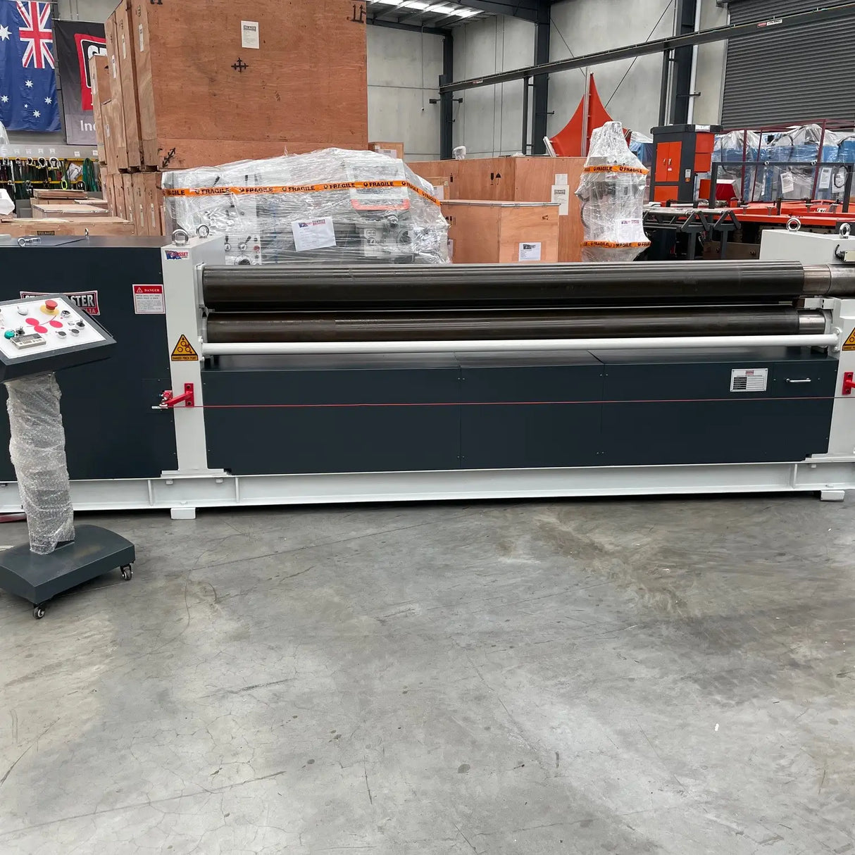 Plate Curving Roller, 3100mm x 8.0mm, Motorised Pinch Type Operation