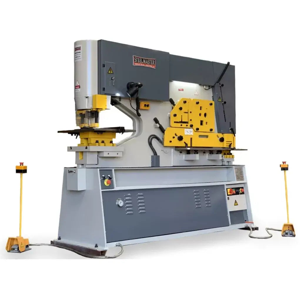 MULTI 125. Punch & Shear. Steelmaster 125Ton Hydraulic Double Cylinder, Punch, Shear. Crop & Notch