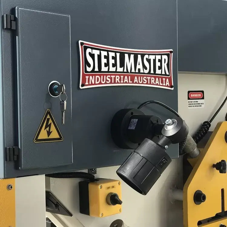 MULTI 60. Punch & Shear. Steelmaster 60Ton Hydraulic Double Cylinder, Punch, Shear. Crop & Notch
