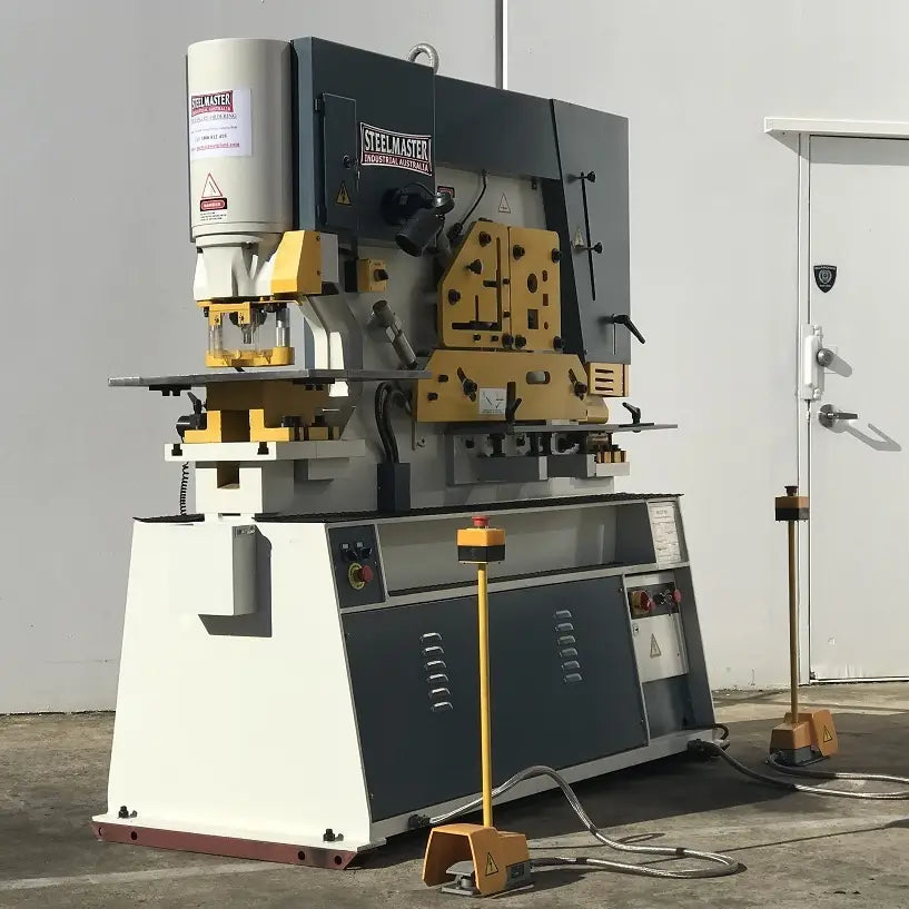 MULTI 70. Punch & Shear. Steelmaster 70Ton Hydraulic Double Cylinder, Punch, Shear. Crop & Notch