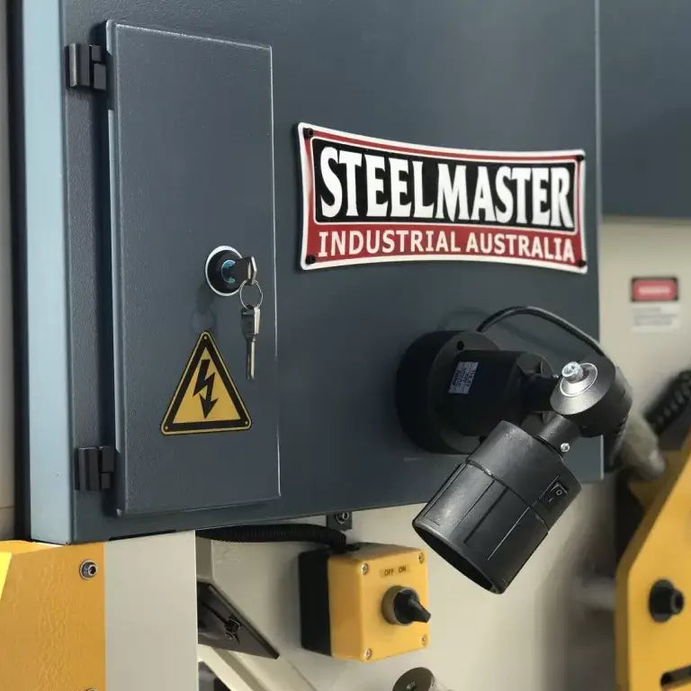 MULTI 95. Punch & Shear. Steelmaster 95Ton Hydraulic Double Cylinder, Punch, Shear. Crop & Notch