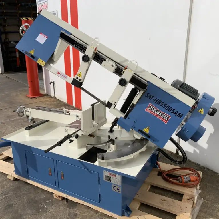 Premium Semi-Automatic Double Mitre Bandsaw, 500mm x 305mm Capacity