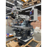 Turret Mill, Pwr Draw Bar, ISO40 Spindle, 2 Axis Power Feed, 3 Axis DRO