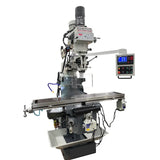 Turret Mill, Pwr Draw Bar, ISO40 Spindle, 2 Axis Power Feed, 3 Axis DRO