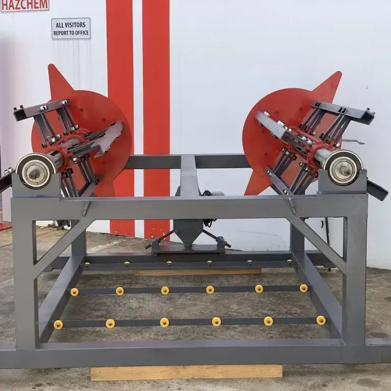 Twin Decoiler 1600mm 2x3500Kg, Motorized Expanding Mandrel