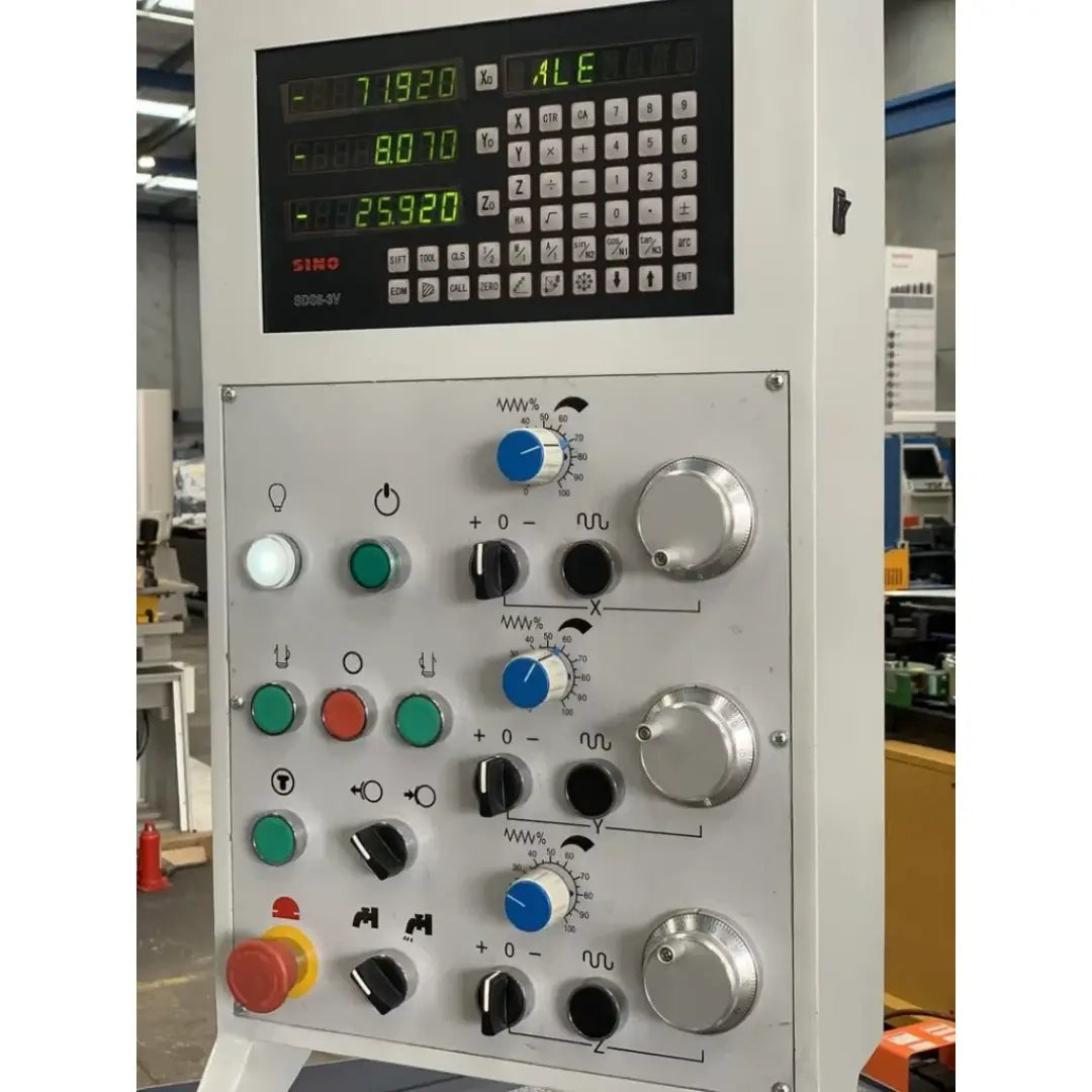 Universal Mill, 2000mm x 500mm Table, ISO 50 Vertical Spindle, 3 Axis DRO